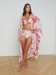 Kara Kimono Cover-Up in Multi Soft Cloud Floral | L'AGENCE sale