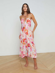 Cheri Cover-Up Dress in Multi Soft Cloud Floral | L'AGENCE for sale