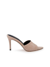 Lolita Suede Open-Toe Mule in Cappuccino Suede | L'AGENCE Women