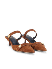 Gilliane Suede Mule in Buckskin Suede | L'AGENCE for sale