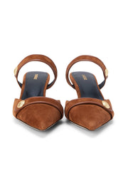 Gilliane Suede Mule in Buckskin Suede | L'AGENCE for sale