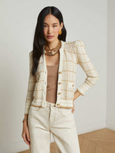 Jenni Cardigan in Ivory/Cappuccino Multi | L'AGENCE sale