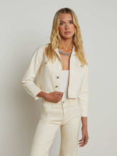 Koda Coated Jean Jacket in French Vanilla Coated | L'AGENCE Women