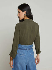 Marlene Blouse in Army | L'AGENCE US
