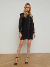 Sakura Lace Shift Dress in Black | L'AGENCE discount