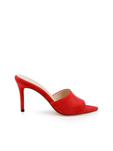Lolita Suede Open-Toe Mule in Red Suede | L'AGENCE discount