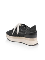 Iris Mesh Platform Sneaker in Black Mesh | L'AGENCE US
