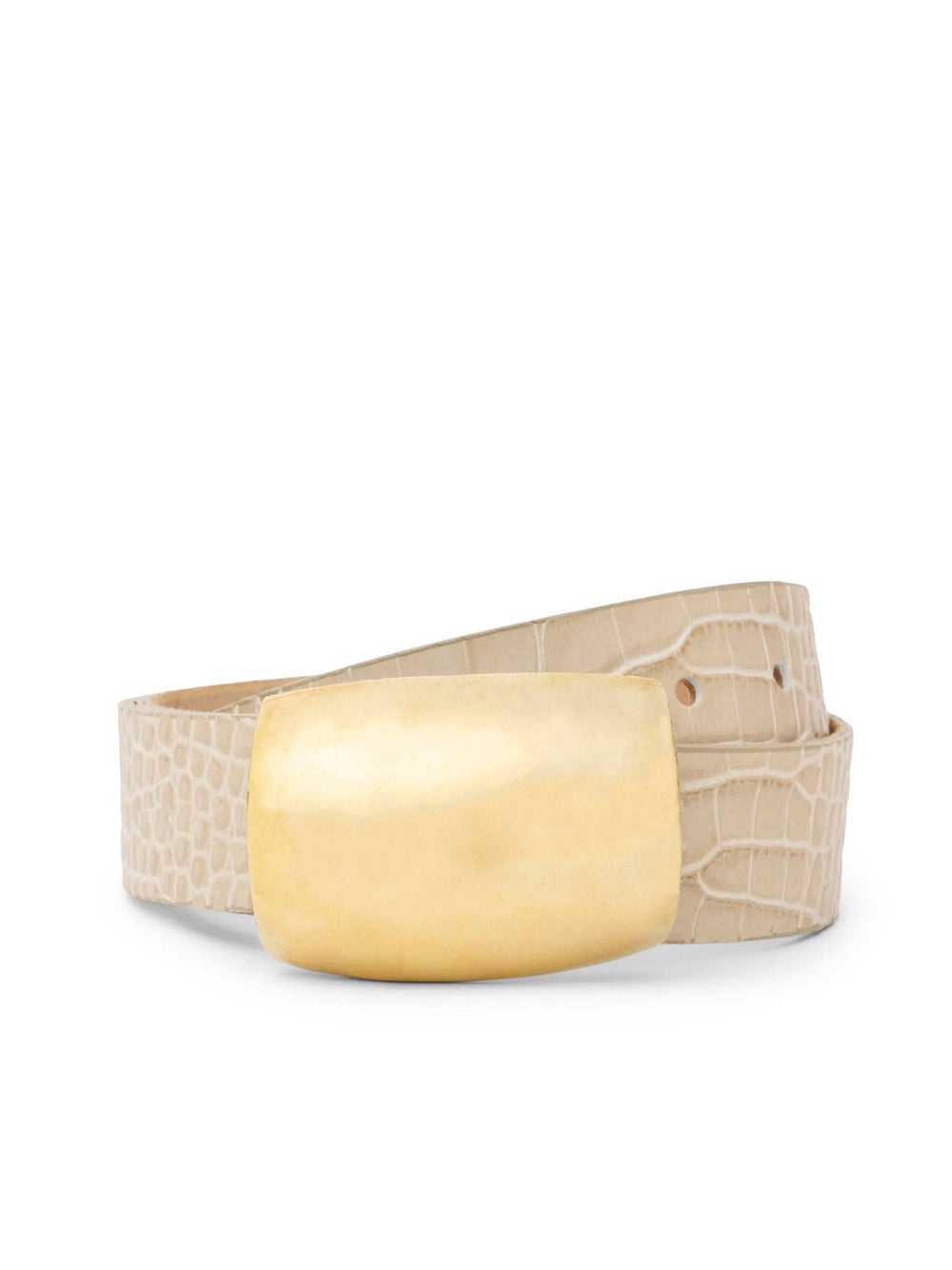 Milou Belt in Ivory Croc Embossed | L'AGENCE sale