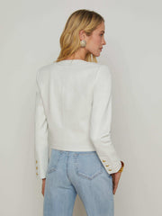 Jayde Leather Jacket in White | L'AGENCE discount
