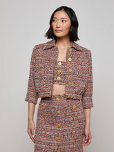 Jia Tweed Jacket in Mauve/Tan Multi Tweed | L'AGENCE Women