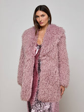 Toira Faux Fur Coat in Light Mauve | L'AGENCE online