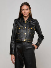 Winsome Studded Leather Jacket in Black | L'AGENCE US