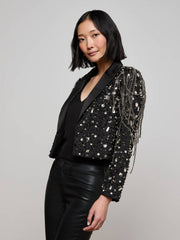 Soma Embellished Blazer in Crystal/Chain Embellishment | L'AGENCE sale