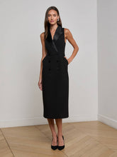 Catherine Tuxedo Midi Dress in Black | L'AGENCE near me