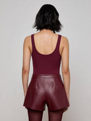 Nica Scoopneck Bodysuit in Dark Port | L'AGENCE sale