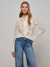 Maia Lace Blouse in Vintage White | L'AGENCE Women