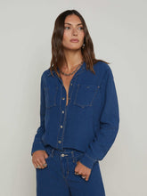 Isla Chambray Shirt in Heron | L'AGENCE for sale