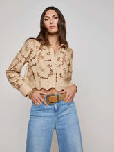 Seychelle Cropped Lace Blouse in Almond | L'AGENCE near me