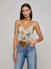 Vintage White Elowen Underwire Bodysuit, Baroque Floral Print | L'AGENCE Women