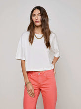 Daria Oversized Cropped Tee in White | L'AGENCE discount