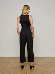 Branca Poplin Jumpsuit in Black | L'AGENCE Women