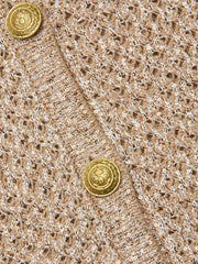 Blanca Sequin Cardigan in Natural Multi/Gold | L'AGENCE discount