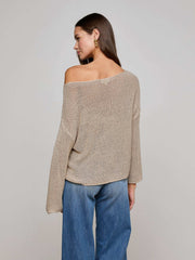 Ethan Knit Pullover in Taupe | L'AGENCE for sale