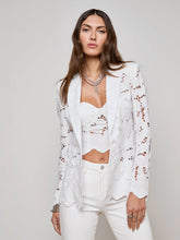 Clementine Lace Blazer in White | L'AGENCE for sale