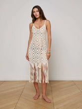 Haleigh Crochet Cover-Up Dress in Natural | L'AGENCE for sale