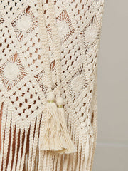 Haleigh Crochet Cover-Up Dress in Natural | L'AGENCE for sale