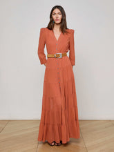 Seraphina Tiered Maxi Dress in Baked Clay | L'AGENCE discount