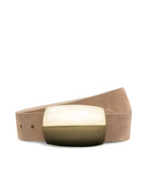 Milou Suede Belt in Cappuccino | L'AGENCE discount