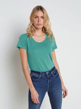 Cory Cotton Scoopneck Tee in Lagoon | L'AGENCE sale