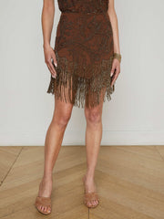 Eulla Embellished Mini Skirt in Pinecone | L'AGENCE near me
