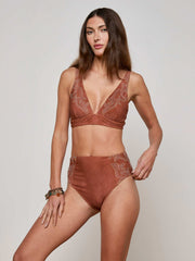 Lexie Bikini Top in Bronze | L'AGENCE US