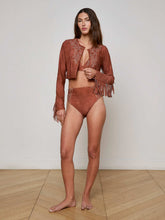 Adeline Cardigan Cover-Up in Bronze | L'AGENCE online
