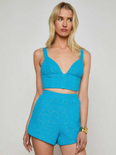 Castalia Knit Bra Top in Blue Teal | L'AGENCE Women