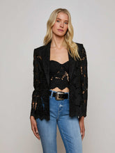Clementine Lace Blazer in Black | L'AGENCE online