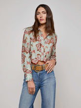 Akemi Cropped Lace Top in Multi Colored Eyelet | L'AGENCE Women
