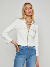 Calianna Shirt Jacket in White | L'AGENCE sale
