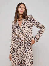 Atmore Double-Breasted Blazer in Tan Multi Ikat Leopard | L'AGENCE near me