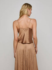 Calista Satin Camisole in Ginger Snap | L'AGENCE discount