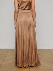 Haylo Satin Pant in Ginger Snap | L'AGENCE online