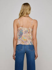 Kilah Silk Lace Camisole in Multi Western Paisley | L'AGENCE Women