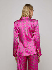 Colin Blazer in Fuchsia/Turquoise Southwestern Geo | L'AGENCE US