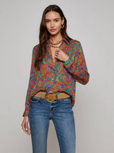 Nina Silk Blouse in Multi Santa Fe Paisley | L'AGENCE sale
