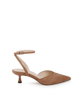 Liana Suede Kitten-Heel Mule in Sand Suede | L'AGENCE US