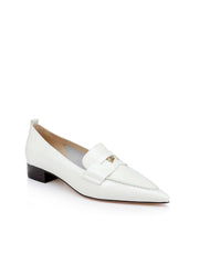 Maelys Leather Loafer in Pearl Leather | L'AGENCE near me
