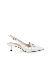 Lourdes Leather Slingback Pump in Pearl Leather | L'AGENCE near me