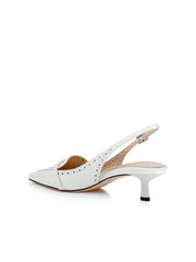 Lourdes Leather Slingback Pump in Pearl Leather | L'AGENCE near me